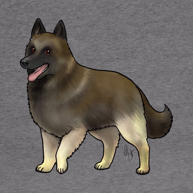 Dog - Belgian Tervuren - Mahogany and Black by Jen's Dogs Custom Gifts and Designs